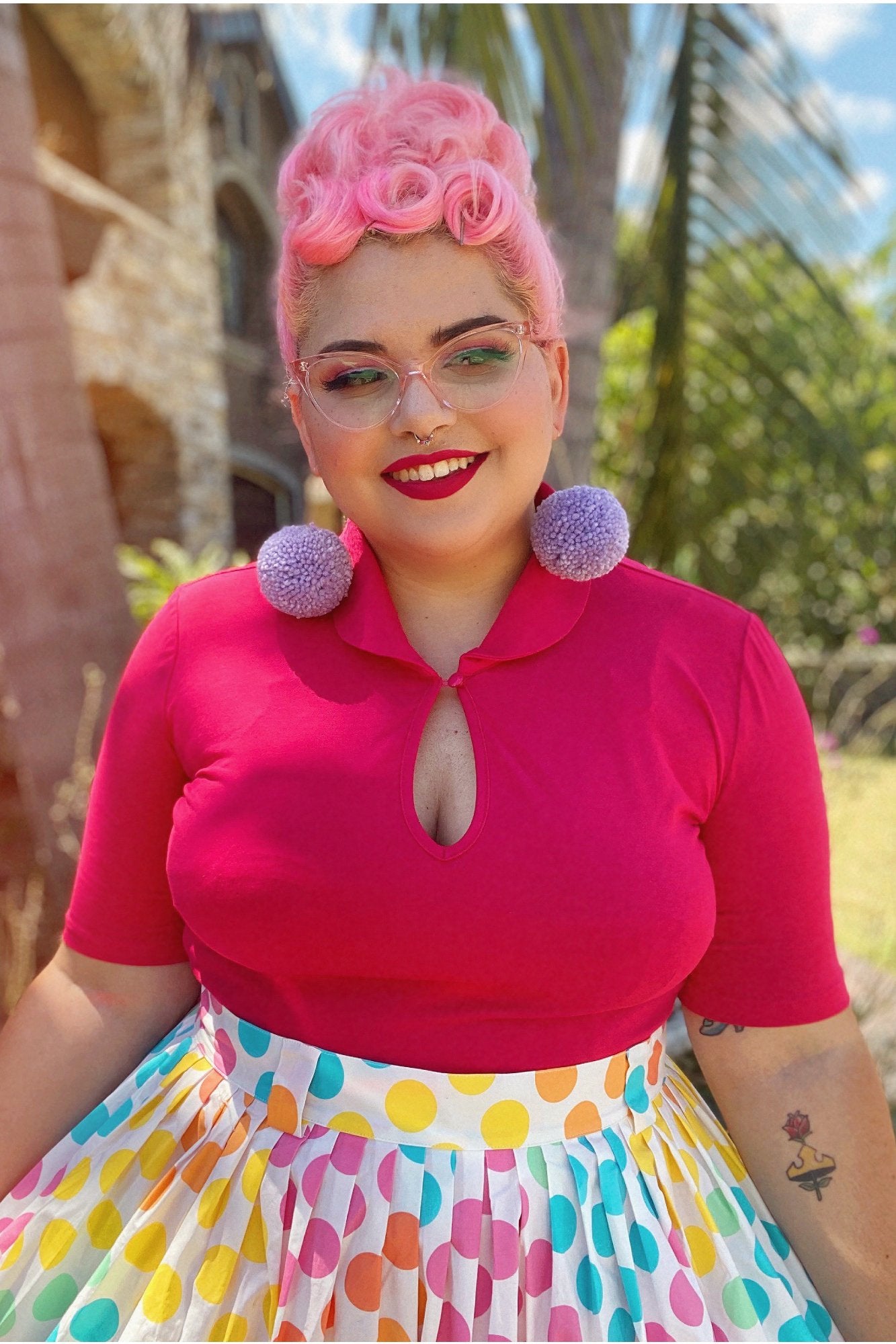 Keynote Blouse in Fuchsia