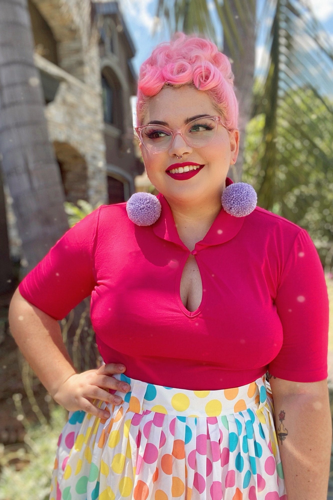 Keynote Blouse in Fuchsia