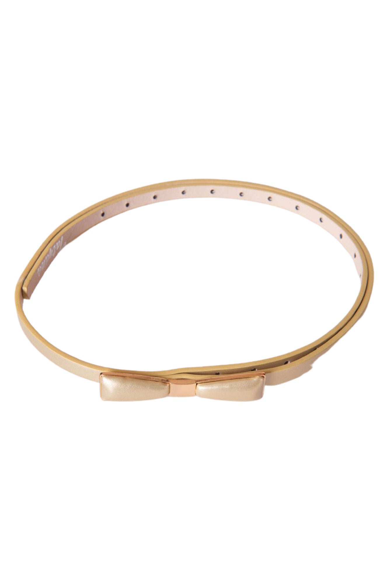 Metal Bow Belt in Gold