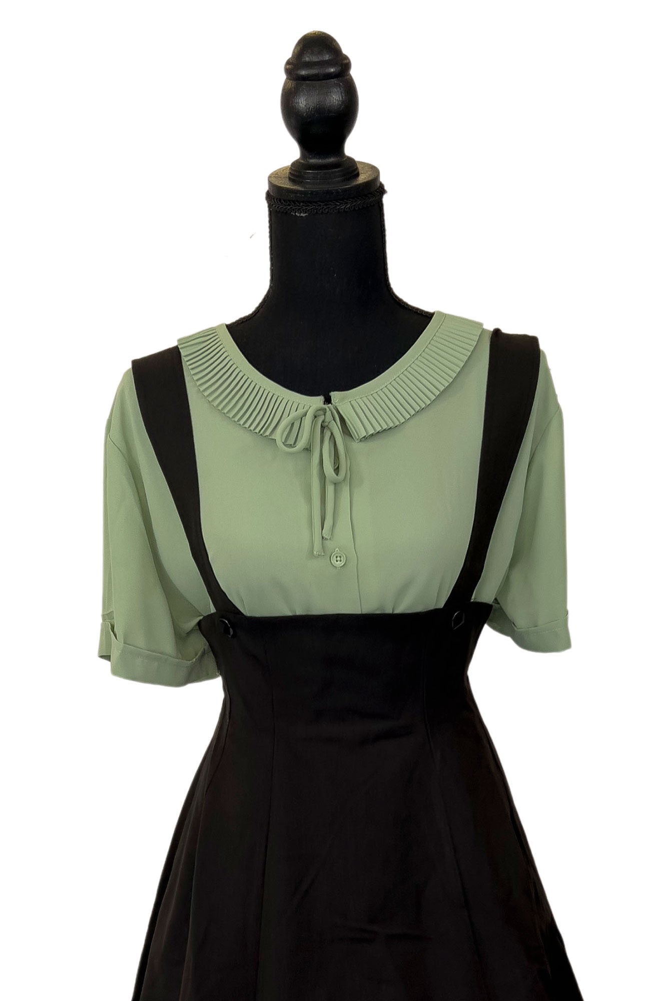 Ingrid 1940's Retro Blouse in Pistachio