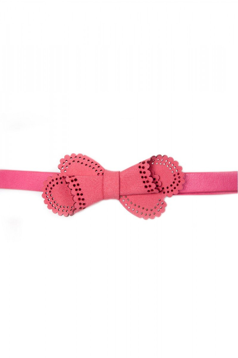 Twisted Bow Belt in Pink