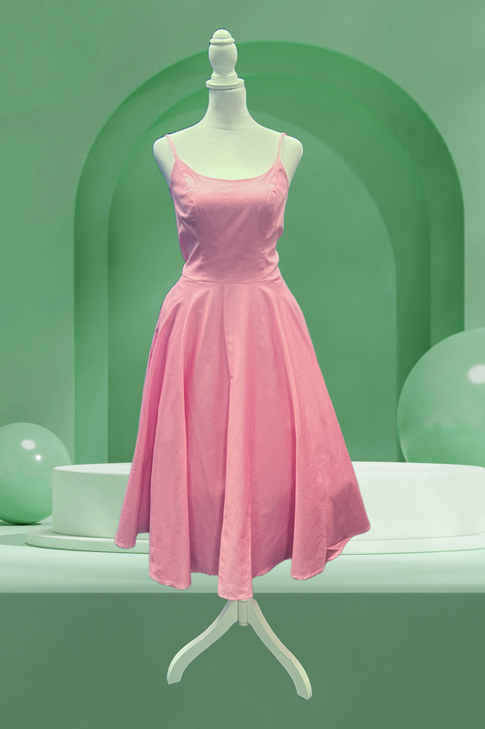 Peggy Circle Dress in Candy Pink