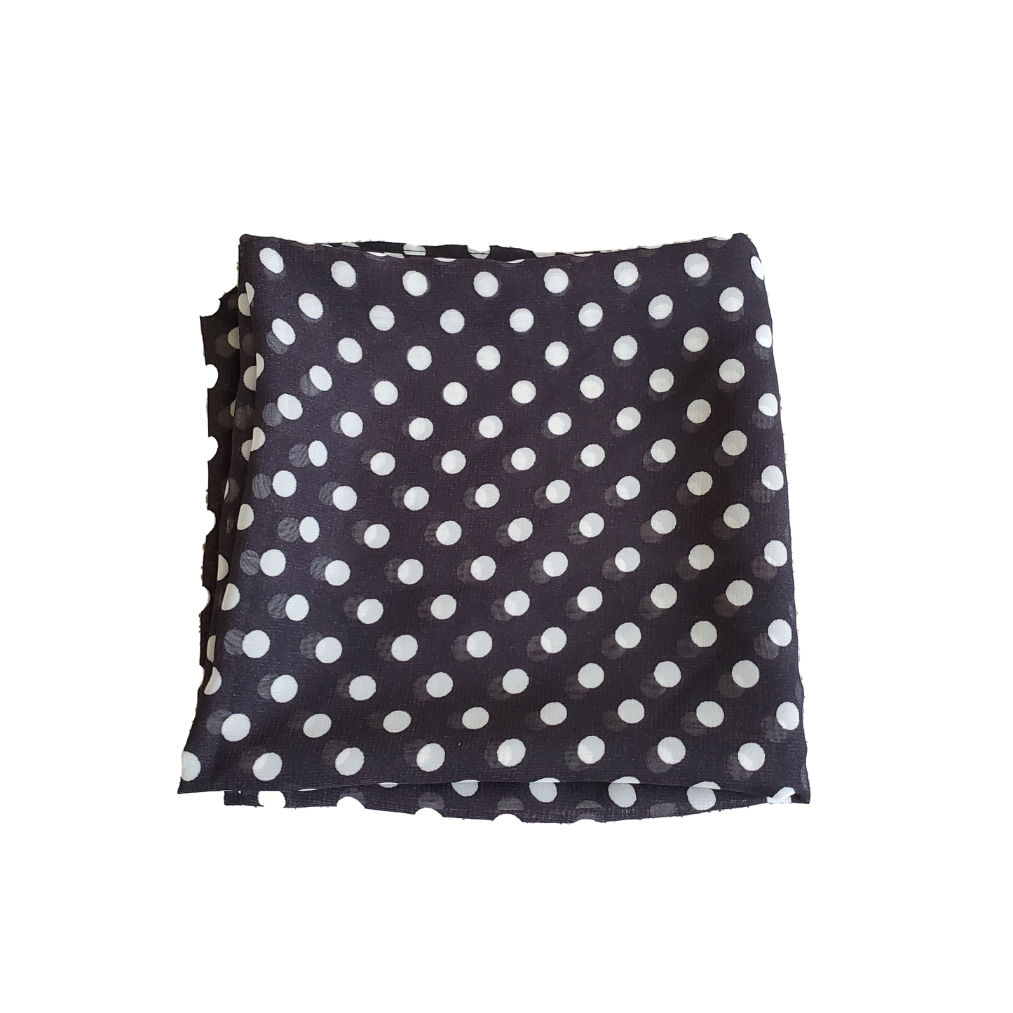 Scarf in Black with White Polka Dots