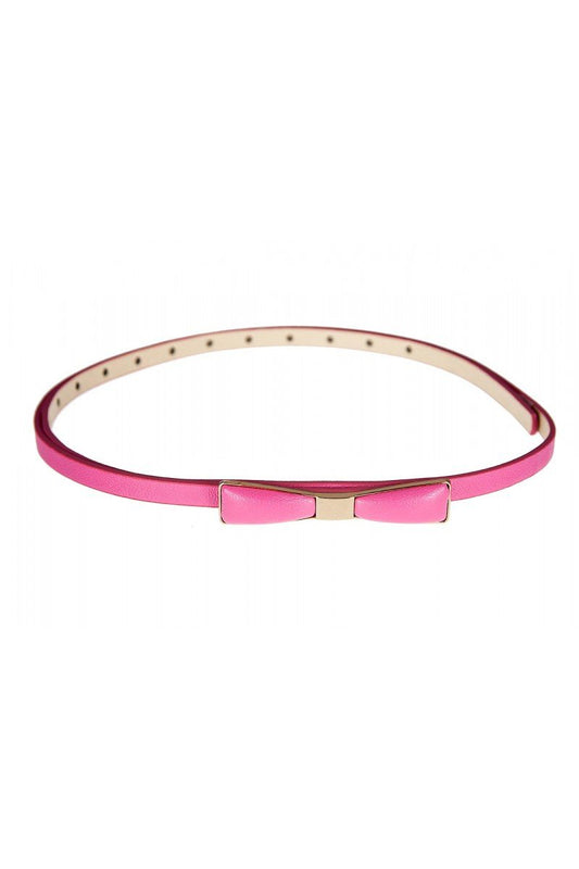 Metal Bow Belt in Pink